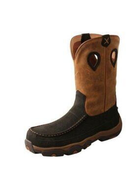 Twisted X Mens 11" Pull On Hiker Boot Nano Toe charcoal & tan New size 11